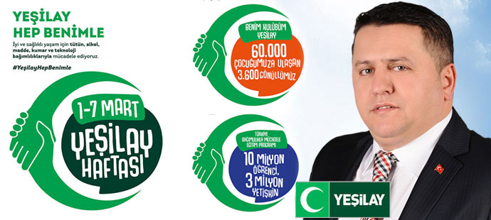 BAŞKAN HÜSEYİN SEVİM'DEN 'YEŞİLAY HEP BENİMLE' MESAJI